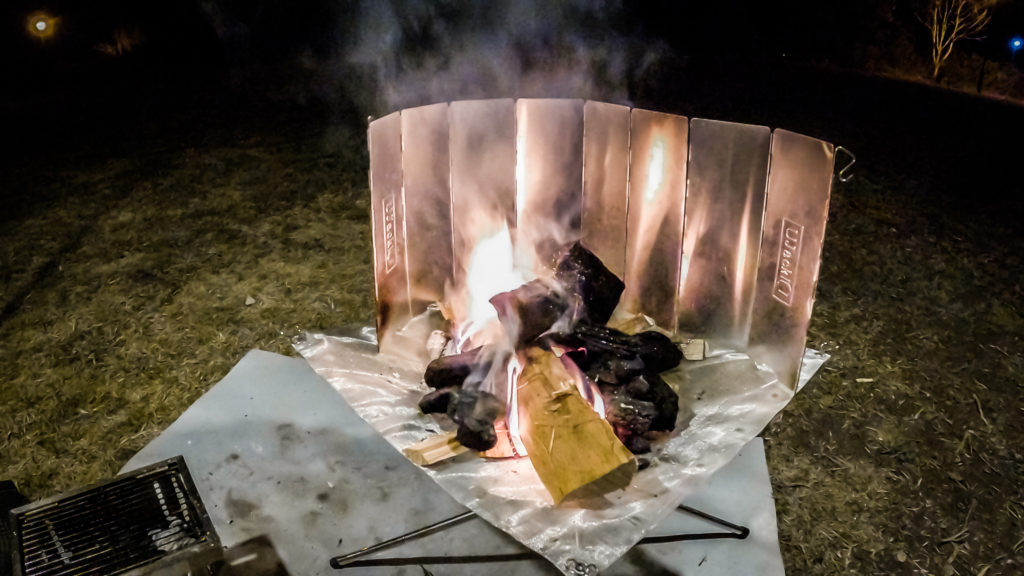 華麗 ウインド スクリーン 10枚タイプ 風除け キャンプ 焚き火 バーナー BBQ